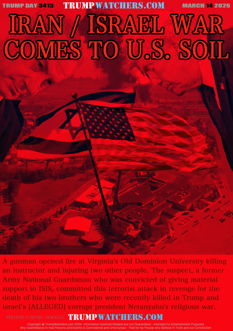 A gunman opened fire at Virginia's Old Dominion University killing
an instructor and injuring two other people. The suspect,a former
Army National Guardsman who was convicted of giving material 
support to ISIS, committed this terrorist attack in revenge for the
death of his two brothers who were recently killed in Trump and
Israel’s [ALLEGED] corrupt president Netanyahu's religious war.